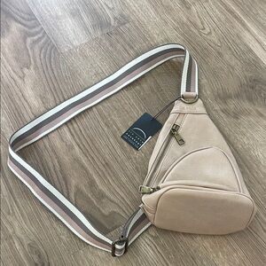 Liz Soto “Lori Almond” Sling Crossbody Bag - NWT